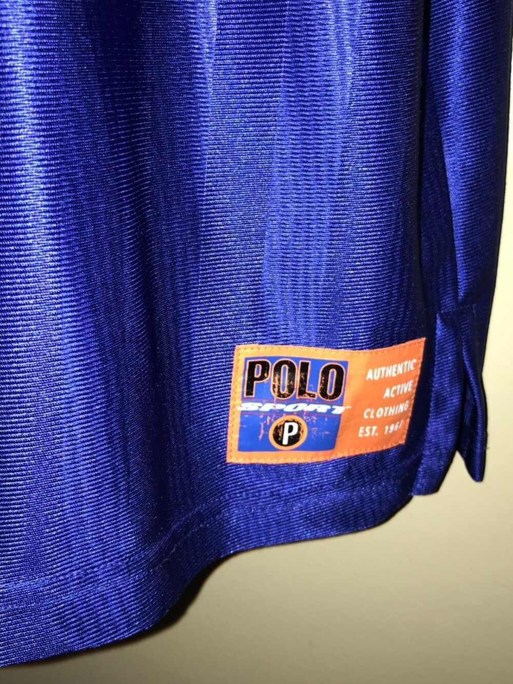 Men's Vintage Polo Sport Ralph Lauren Distressed Jersey Polo Shirt-Size XL - Picture 11 of 16